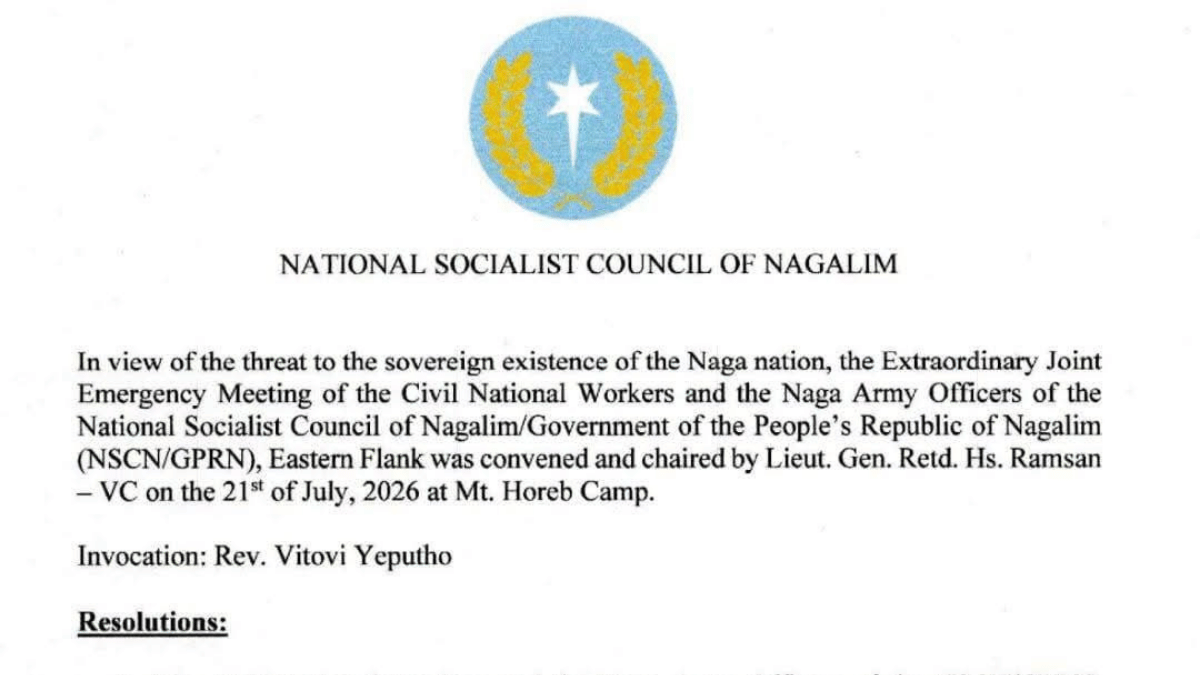 NSCN GPRN Eastern Flank resolution declaring Provisional Government, July 21, 2026